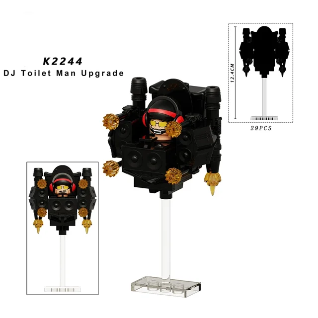 Urban Monster Character Building Blocks Set, Titan Cameraman, Speakerman & Creative Action Figure Model, DIY Assembled Bricks Toy, Collectible Birthday Gift for Kids