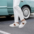 thumbnail image 4 of CMR CHAMARIPA Invisible Height Increase Shoes | White Soft Leather Casual Sneakers 8CM / 3.15 Inches, 4 of 11