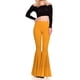 thumbnail image 3 of Sonducket Pantalones de amplia aplicación en varios tamaños disponibles, pantalones acampanados de cintura alta, pantalones acampanados para Prendas para la parte inferior del cuerpo amarillo S, 3 of 6