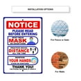 thumbnail image 4 of Please Read Precautions Before Entering For Door Or Window Protect Your Business, Home & Colleagues Aluminum Metal Sign 12"x18", 4 of 5