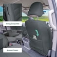 thumbnail image 3 of For 2011-2020 Toyota Sienna 7 Passenger FH Group Custom Fit Faux Leather Car Seat Covers - Full Set Solid Gray, 3 of 5
