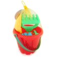 thumbnail image 1 of 7 Piezas/Juego Juego De Arena De Playa Juguetes De Playa Al Aire Libre Para Niños Pequeños Juguetes De Arena Para Niños Niños Niñas Cubo De Arena, Pala, Rastrillo, Modelo De Herramientas Acuátic, 1 of 6