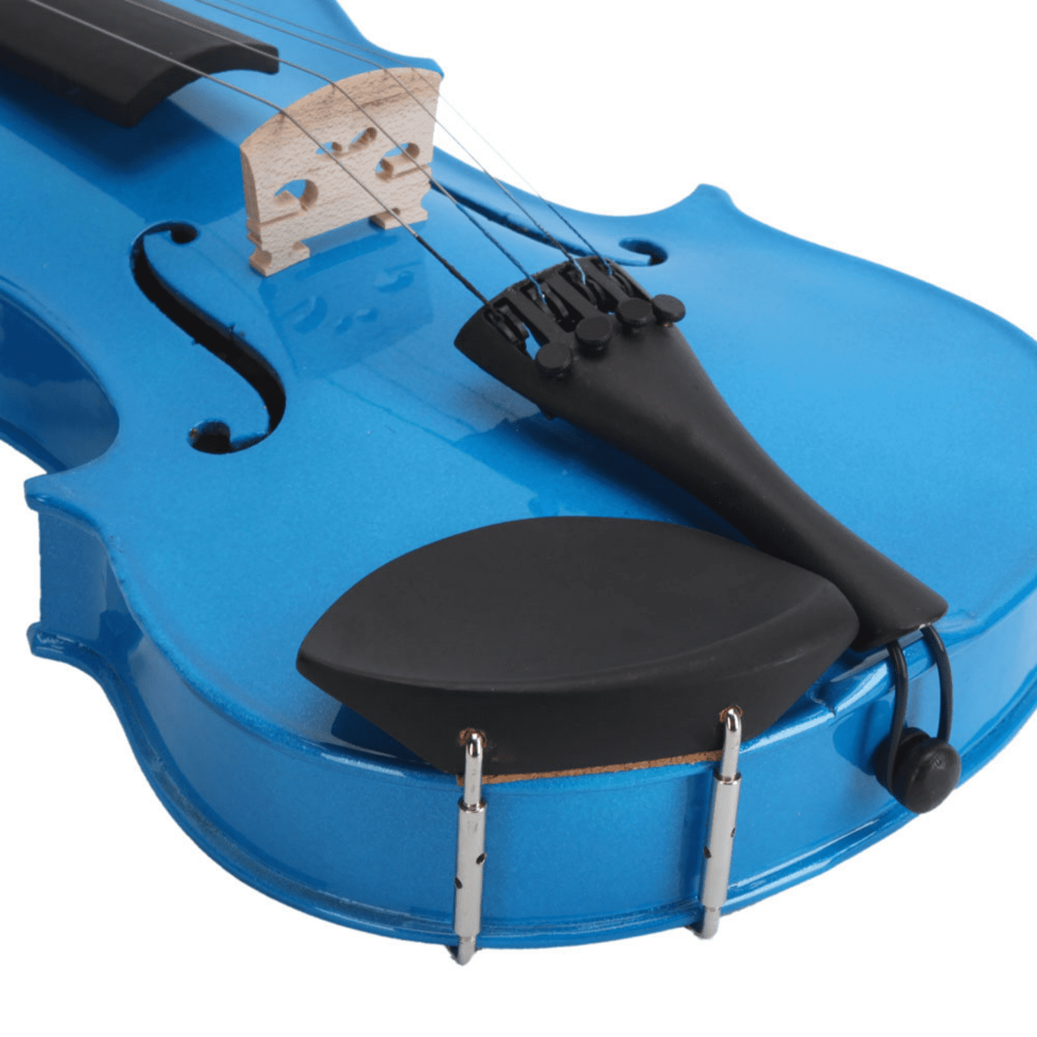 Hassch 4/4 Acoustic Violin, Fiddle Set for Beginner with Case, Bow and Rosin, Dark Blue