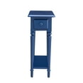 thumbnail image 5 of Leick Home 1-Drawer Solid Wood Coastal 10 in. Narrow End Table with Shelf, Navy Blue, 5 of 18
