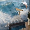 thumbnail image 5 of Blue Sky Ocean Sheer Curtains 63 Inches Length 2 Panels Set, Window Sheer Curtains for Living Room/Bedroom, Coastal Sea Waves Summer Window Scenery Light Filtering Rod Pocket Curtain 52'' x 63'' x 2, 5 of 7