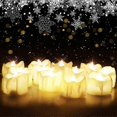 thumbnail image 1 of Flameless Led Tea Light Candles With Timer, Set Of 24 Battery Operated Flickering Tealights For Mothers Day Gifts, 6 Hours On And 18 Hours Off In 24 H, 1 of 5