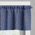 thumbnail image 5 of Ambesonne Star Valance & Curtain, Heart Shapes on Denim, 55"x45", Navy Blue Marigold Red, 5 of 6