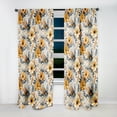 thumbnail image 4 of Designart "Meadow Of Antique Grey Floral Tranquility" Botanical Blackout Curtain Single Panel, 4 of 4
