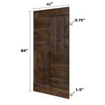 thumbnail image 3 of S Series 42in. X 84in. Kona Coffe Finished DIY Solid Wood Sliding Barn Door Slab, 3 of 5