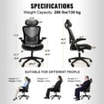 thumbnail image 5 of KFFKFF Professional Office Seating with Modifiable Lumbar Reinforcement, Tall Rear Supportive Workstation Seating with Flexible Headrest, Office Seating Backrest Furnished with 2D Armrest, PC Seating, 5 of 9