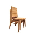 thumbnail image 7 of 7-Piece Teak Dining Set: 60" Rectangle Table + 6 Charleston Stacking Armless Chairs, 7 of 7