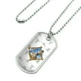 thumbnail image 2 of Flying Geese Diamond Military Dog Tag Pendant Necklace with Chain, 2 of 5