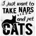 thumbnail image 2 of Take Naps and Pet Cats Funny Cute Women's Long Sleeve T Shirt Brisco Brands S, 2 of 6