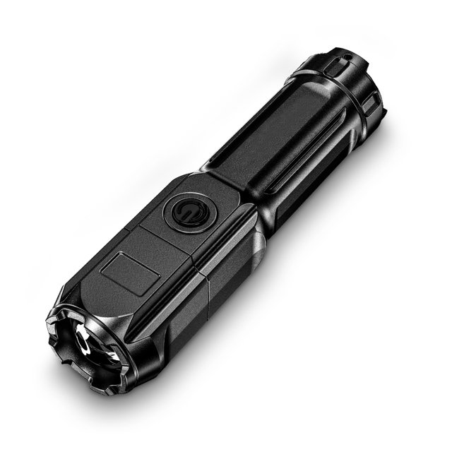 Yuarrent Linterna LED USB recargable potente brillo antorcha ajustable 3 modos ABS lámpara exterior interior hogar para escalada Type5 NO5 Yuarrent OD017117-01B