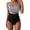 White, variant on One Piece Swimsuit for Women Tummy Control Slimming Bathing Suit Cutout Tie Knot Printed Swimwear