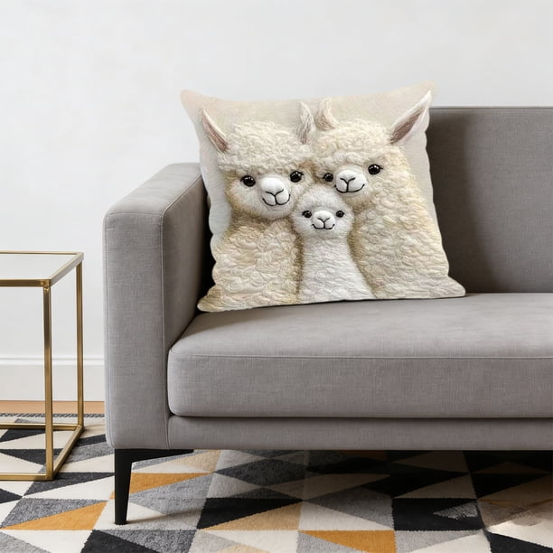 Funda de cojín con estampado animal | Funda decorativa para sofá o sala de estar | Poliéster de 45 x 45 cm