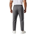 thumbnail image 6 of Men's Track Pants Joggers Athletic Drawstring Waist Elastic Quick Dry Running Gym Workout Trousers Striped Side Stripe Tapered Trousers Dark Gray 2XL, 6 of 6