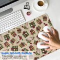 thumbnail image 4 of Long Mouse Pads for Desk,Beige Christmas Gift Pattern Desk Mats on Top Of Desks, Desk Mouse Pad Extra Large with 3mm Non-Slip Base and Stitched Edge for Gaming,Office,Work,Home 31.5x15.7in, 4 of 5
