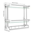 thumbnail image 3 of Bathroom Shelf Tempered Glass Floating Shelves Wall Mounted Stainless Steel Rack, 3 of 20