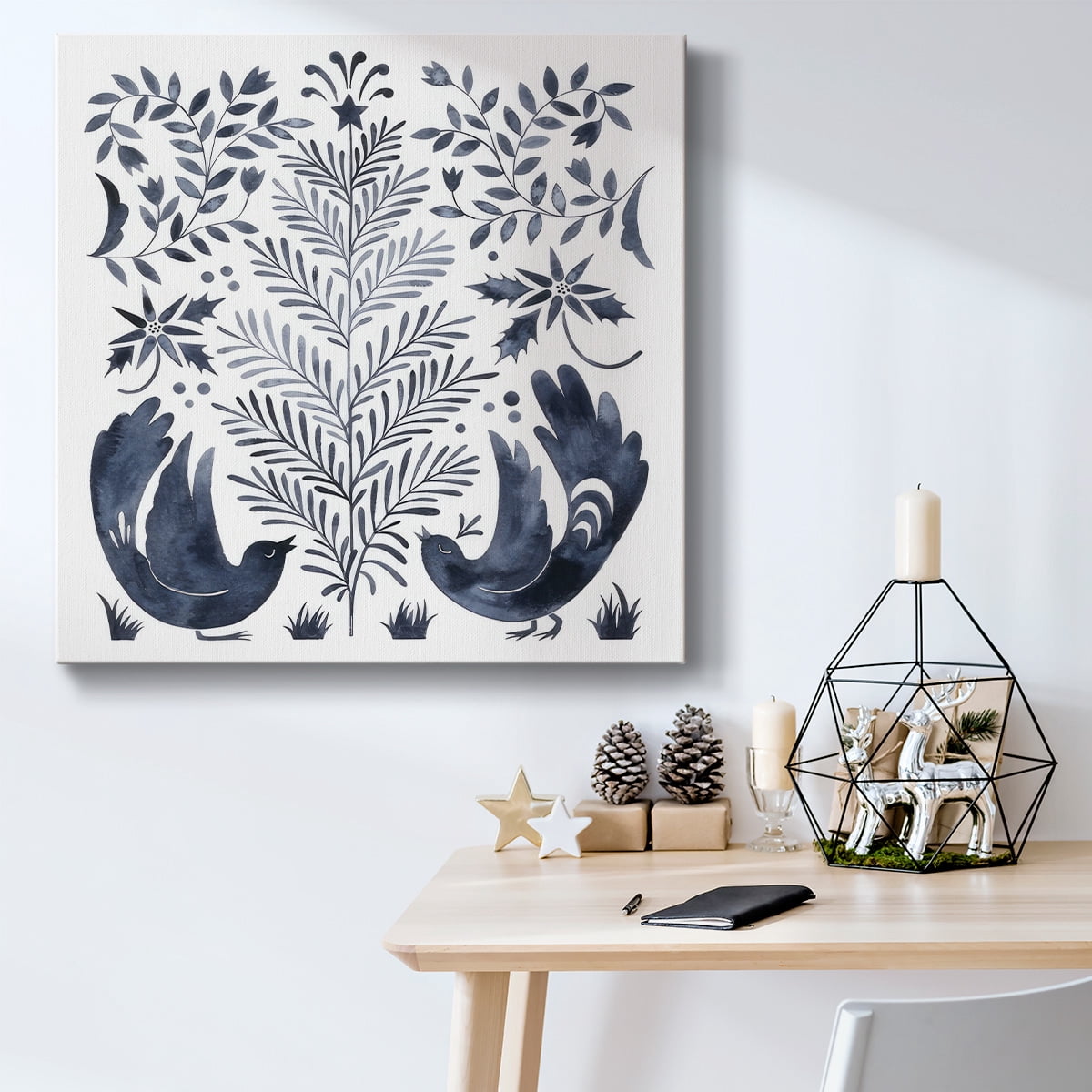 Otomi Inspired Christmas III- Gallery Wrapped Canvas