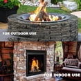 thumbnail image 5 of Gas Fireplace Logs - 4 Small Pcs Ceramic Wood Logs and Accessories for All Types of Indoor Gas Inserts, Ventless & Vent Free, Propane, Gel, Ethanol, Electric or Outdoor Fireplaces & Fire Pits, 5 of 7