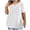Solid Color-White, variant on Jewelreauty Women Summer Plus Size Waffle Tops Casual Short Sleeve V Neck Shirts Casual Solid Basic Blouses (L, Blue)