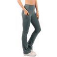 thumbnail image 3 of Flare Yoga Leggings with Pockets High Waist Stretchy Super Soft Workout Yoga Pants Sage 3X, 3 of 4