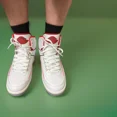 thumbnail image 5 of Ni - ke Ni - ke Air Jordan 2 Retro Italy White Fire Red Sneakers OG DR8884-101 Mens Size 11, 5 of 5