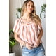 thumbnail image 4 of ABPHQTO Blusa de Mujer Escote Cuadrado Abotonada Espalda Rayas Naranja, 4 of 5