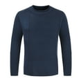 thumbnail image 2 of IROINNID Men's Sweater Round Neck Long Sleeve Jumper Mid-Length Solid Color Loose Pullover Autumn And Winter Daily Commuting Trend Personality Sweater, 2 of 4
