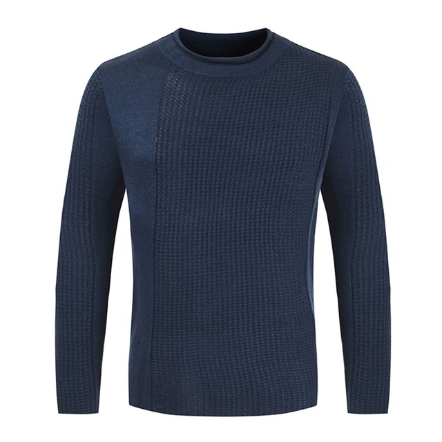 TIMIFIS Pull pour Hommes Col Rond Pull Décontracté Tricoté Classique Pull à Manches Longues pour Hommes avec Nervures - Automne/hiver
