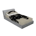 thumbnail image 2 of Ambesonne Vintage Fitted Sheet & Pillow Sham Set, Classic Italian Car, Twinxl, Brown Black, 2 of 2