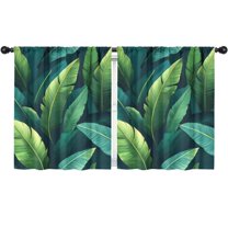 Blackout Kids Curtains,Tropical Palm Leaves in Hawaii Childrens Insulated Curtains Set Of 2,Bedroom Essentials,Toddler Room Decor 52x63in(132x160cm)