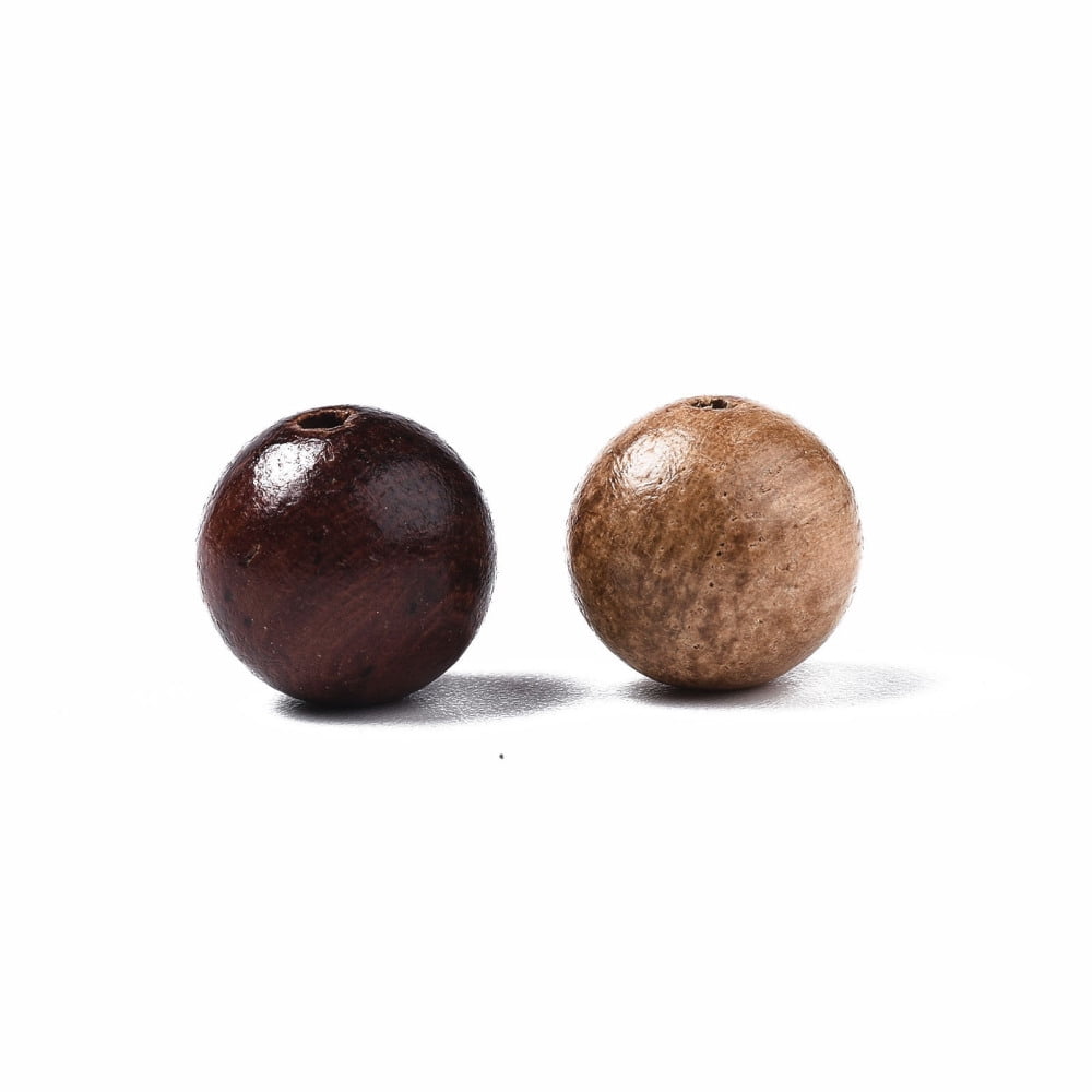 Natural Wood Beads Waxed Wooden Beads Undyed Round Camel 8mm Hole: 1.5mm about 2000pcs/500g