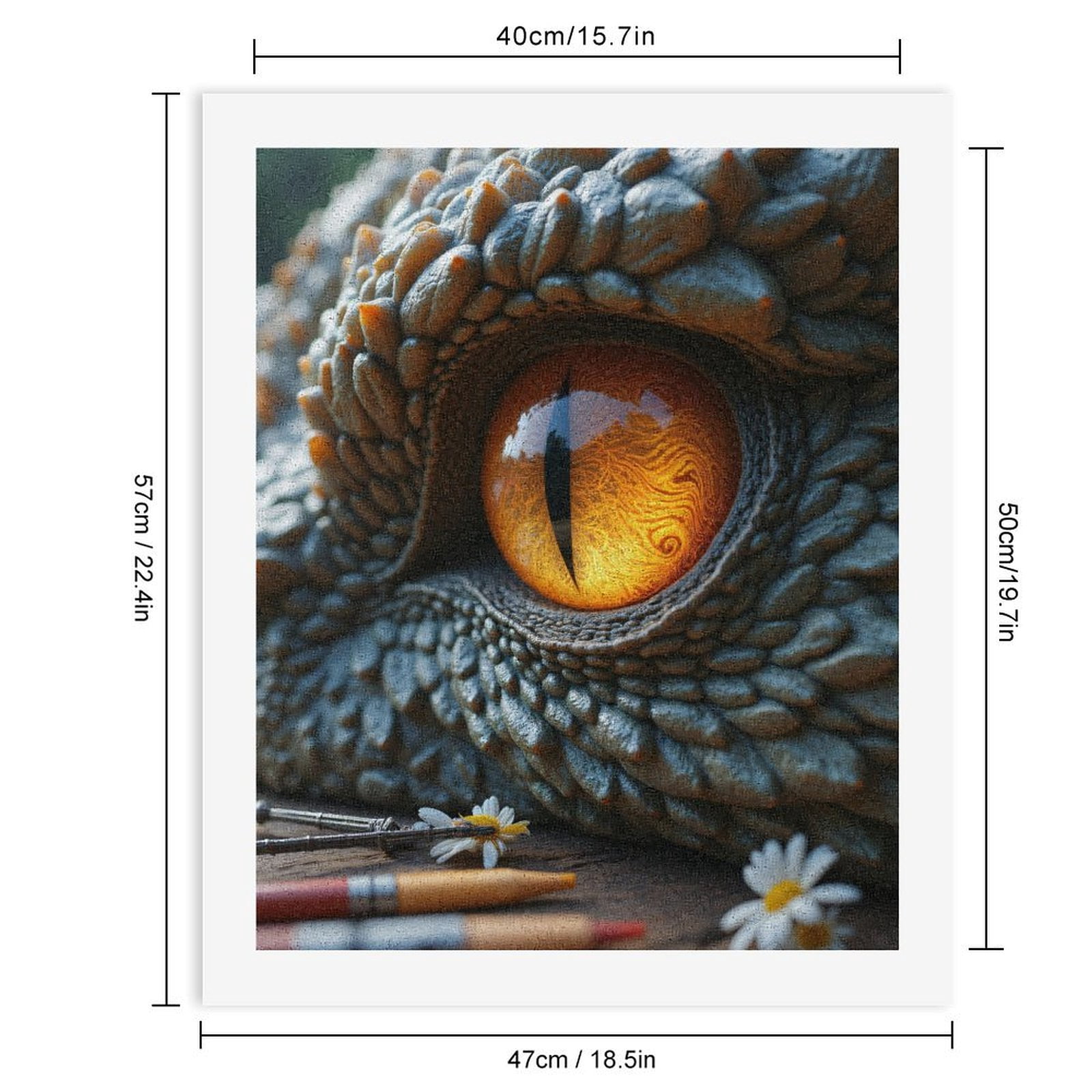 Paint By Numbers Kit for Adults Beginner - Dragon Eye Close Up Art Tools DIY Canvas Painting Kits for Adults, Frameless Paint By Number for Adults for Home Wall Decor 16x20 Inch