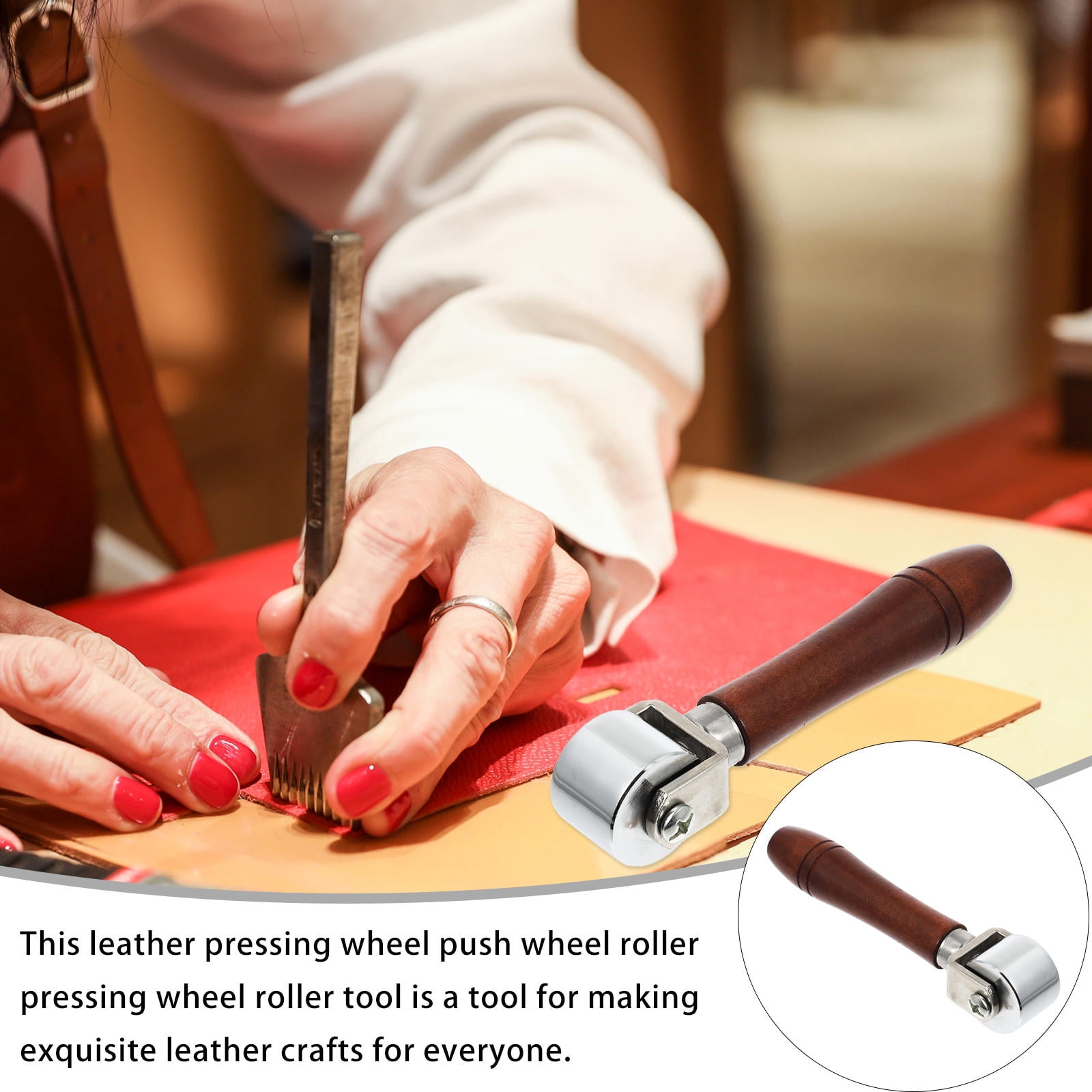 EXHUMKY Handheld Seam Roller Wood 1Pack Bonding Craftsmen Crafting