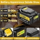 thumbnail image 3 of Compatible 2Pack 8.0AH 20V/18V DCB184 Replacement for Dewalt Battery + 4A Charger Compatible with Dewalt Battery and Charger DCB180 DCB181 DCB-182 DCB, 3 of 5