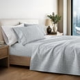 thumbnail image 2 of Noble Linens 4 Piece Holiday Microfiber Bed Sheet Set, Let It Snow, Queen, 2 of 13