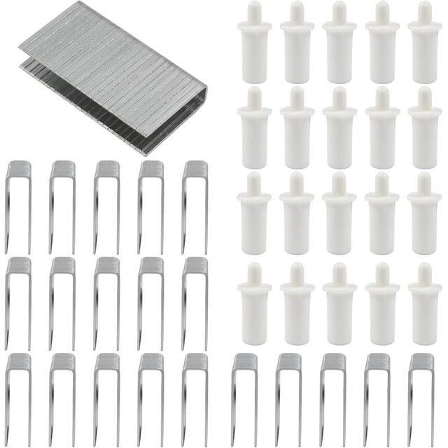 20 Pack Shutter Repair Kit Plantation Shutter Repair Kit Replacement Tool Set Premium Tilt Rod Louvers Staples and Spring Loaded Shutter Pins for Efficient Shutter Repair