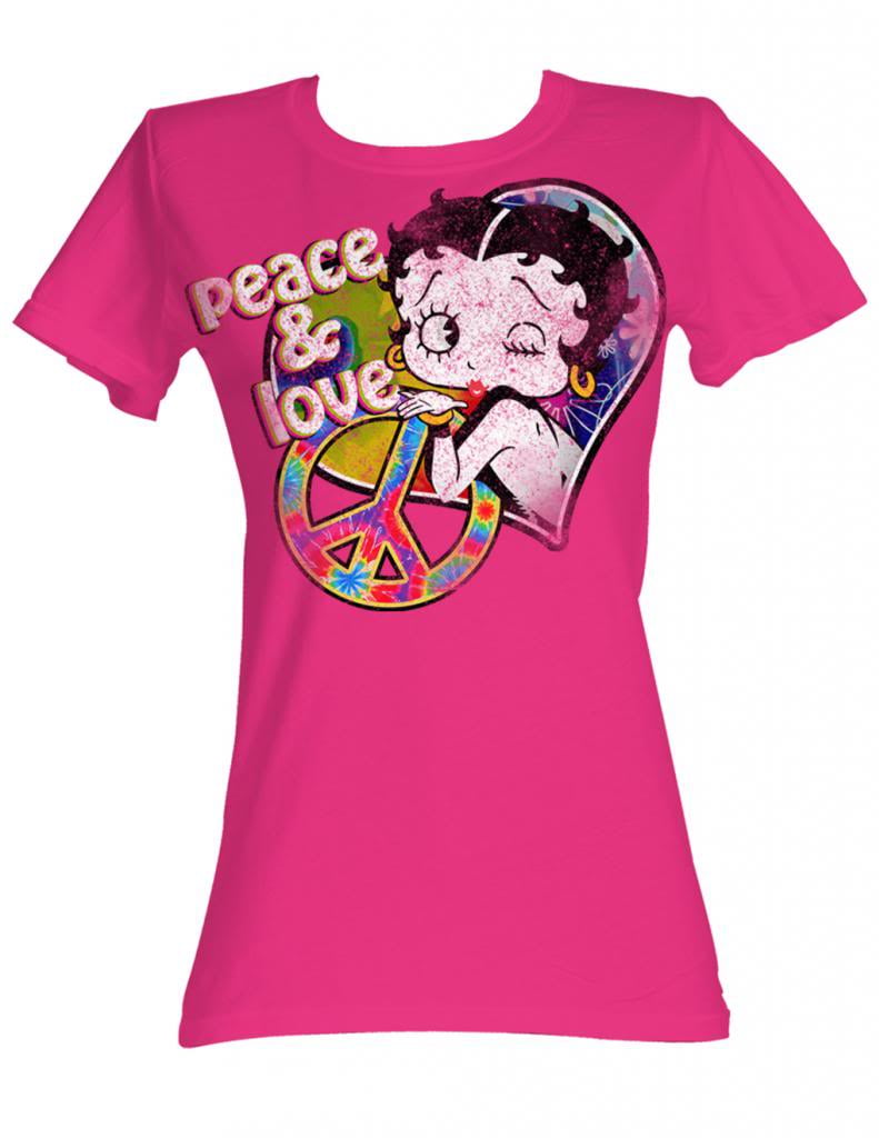 Officially Licensed Betty Boop Junior Fit Graphic Tees Shirt T-Shirts for Womens 