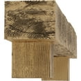 thumbnail image 4 of Ekena Millwork 4"H x 4"D x 72"W Rough Sawn Faux Wood Fireplace Mantel Kit w/ Alamo Corbels, Natural Pine, 4 of 10