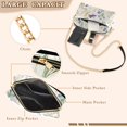 thumbnail image 3 of FORMRS Women Crossbody Purse with Chain Strap Vegan Leather Shoulder Handbag, Blue Floral Rabbit, 3 of 7