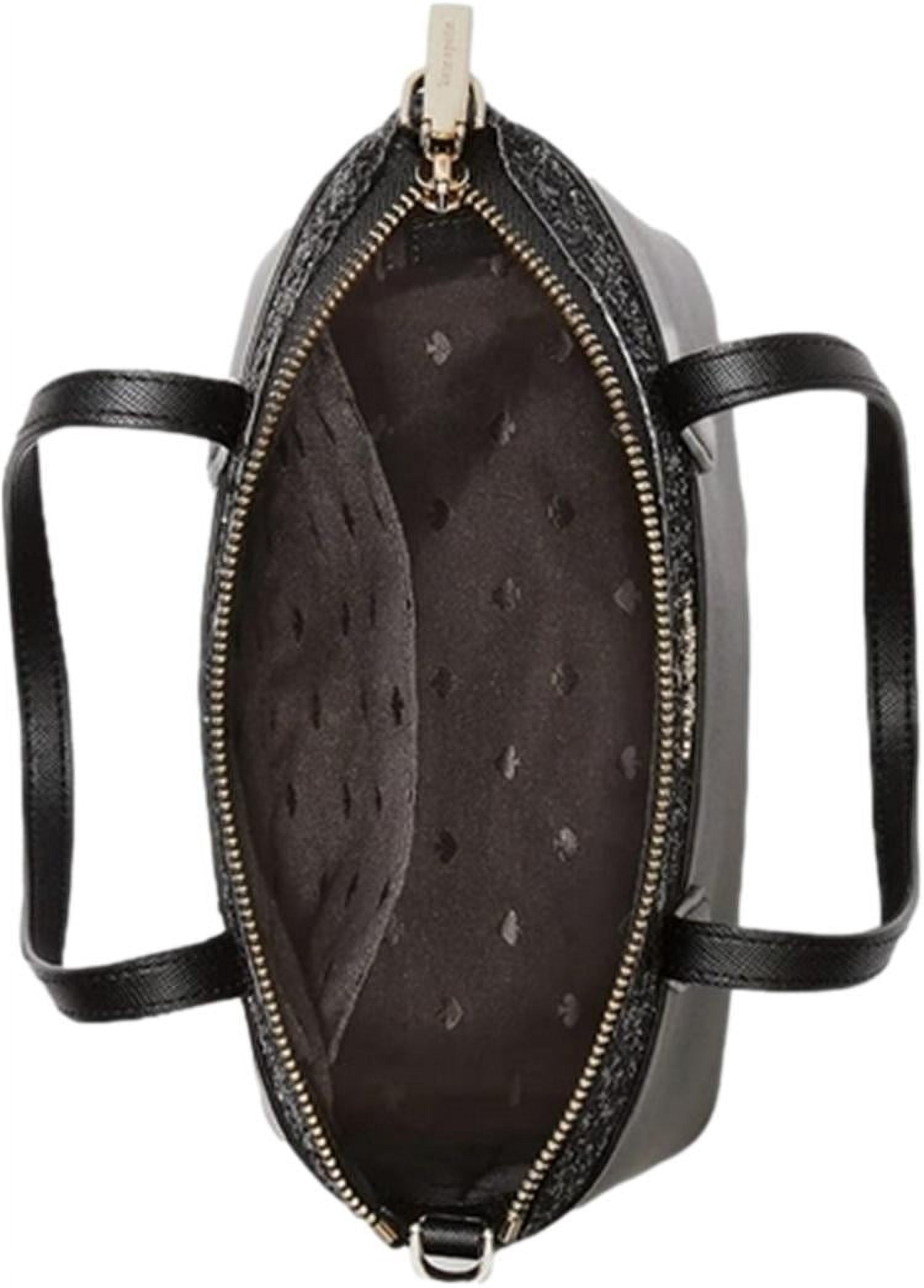Kate Spade New York Flash Glitter Satchel Handbag in Black