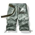 thumbnail image 2 of IROINNID Men's Casual Outdoors Cargo Flat-Front Button Workout Shorts With Pocket, 2 of 3