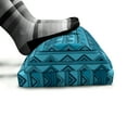 thumbnail image 5 of Stripes Foot Rest, Hand Drawn Triangle Pattern with Doodle Style Wavy Geometric Illustration, Non-Slip Backing Adjustable Ergonomic Memory Foam Leg Support for Office, Blue and Pale Blue, by Ambesonne, 5 of 5