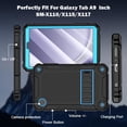 thumbnail image 5 of SUPNICE Case for Samsung Galaxy Tab A9 8.7 Inch 2023 (SM-X110/X115/X117) with Kickstand, Shockproof Bumper Case for Galaxy Tab A9 2023 8.7”,Blue, 5 of 7
