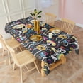 thumbnail image 3 of Day Of the Dead Halloween Pattern Rectangle Tablecloth 60"x102",Waterproof Polyester Rectangle Table Cloth, Wipeable Spillproof Polyester Tablecloth for Dining, Camping, Indoor and Outdoor, 3 of 6