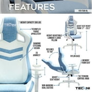 Techni Sport TS86 Ergonomic Pastel Gaming Chair with Memory Foam Seat, Blue RTA-TS86-BL