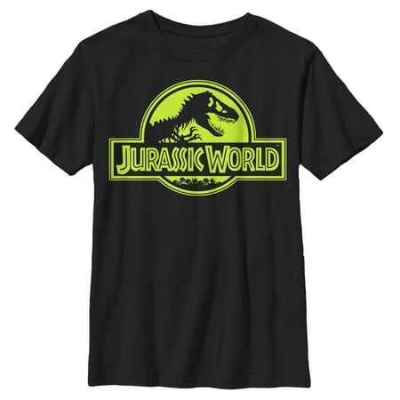 Boy s Jurassic World Retro T. Rex Logo Graphic Tee Black X Large