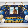 thumbnail image 1 of Banner de decoración de cumpleaños AUBAO Happy 106th Birthday, 1 of 7